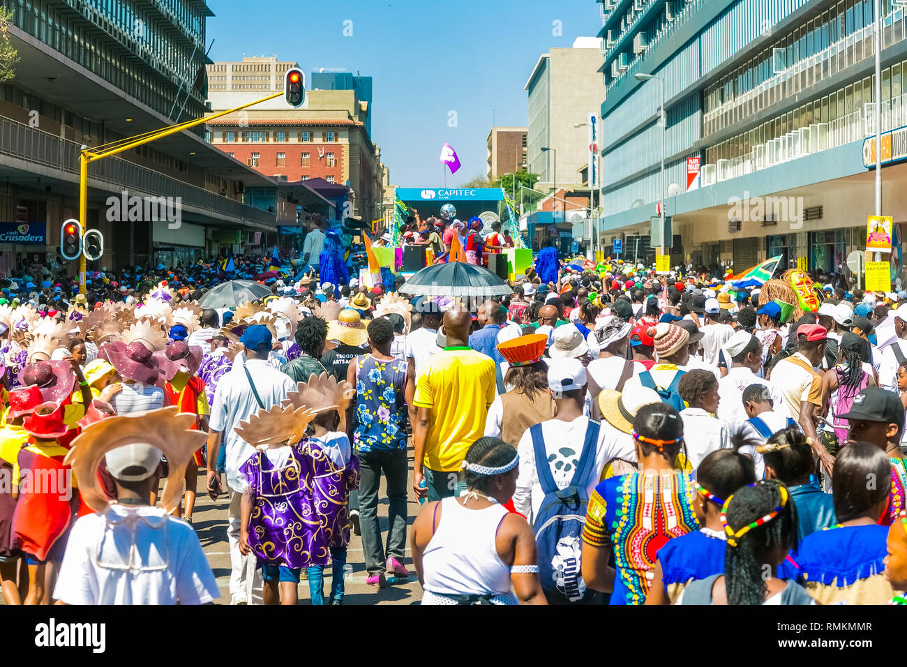 Pretoria, South Africa September 24 2016 Floats and fancy dress costumes at the Gauteng