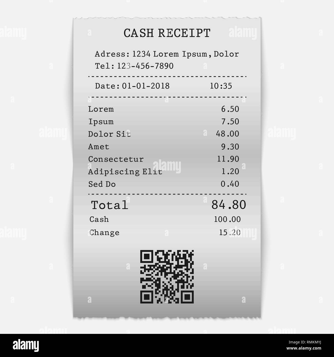 Vector Paper Check Sell Receipt Or Bill Template Stock Vector Image vector-paper-check-sell-receipt-or-bill-template-stock-vector-image