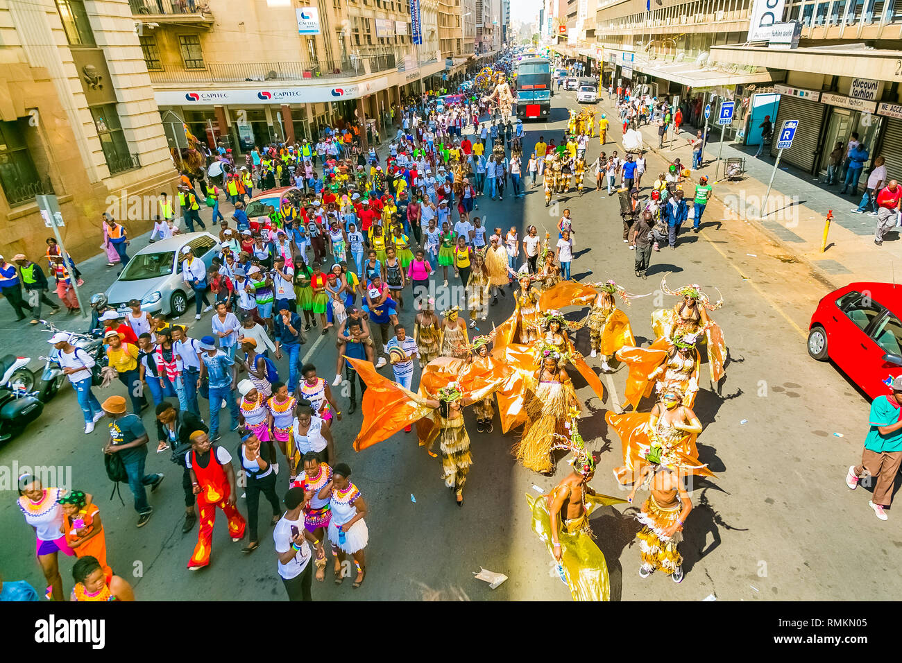 Pretoria, South Africa September 24 2016 Floats and fancy dress costumes at the Gauteng