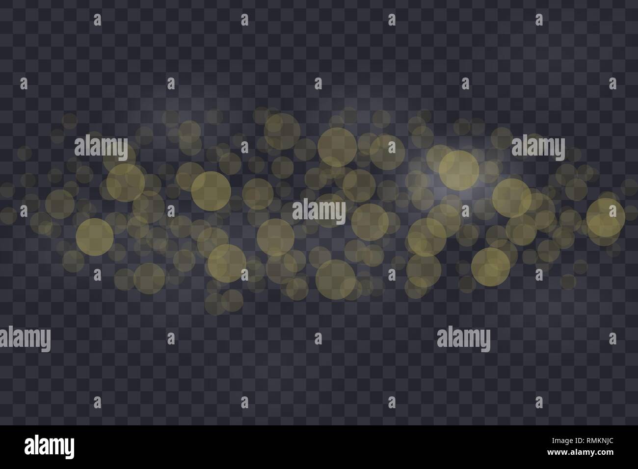 Bokeh lights effect isolated on transparent background Stock Vector ...