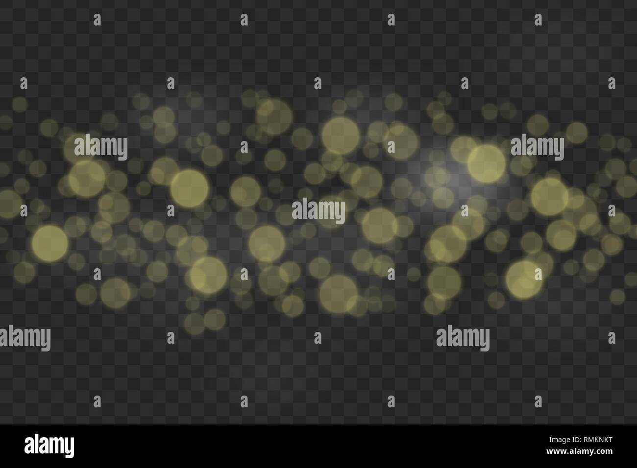 Bokeh lights effect isolated on transparent background Stock Vector ...