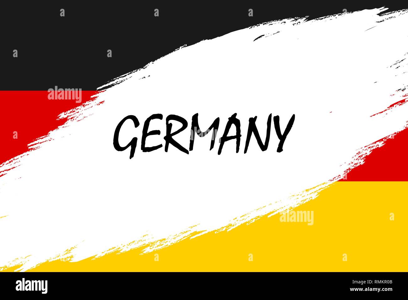 Brush stroke background with Grunge styled flag of Germany Stock Vector ...
