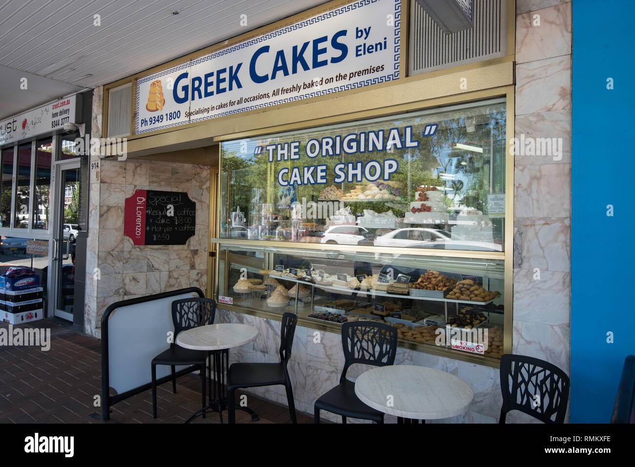 Greek Cakes by Eleni on ANZAC Parade, Maroubra, Sydney, New South Wales, Australia Stock Photo