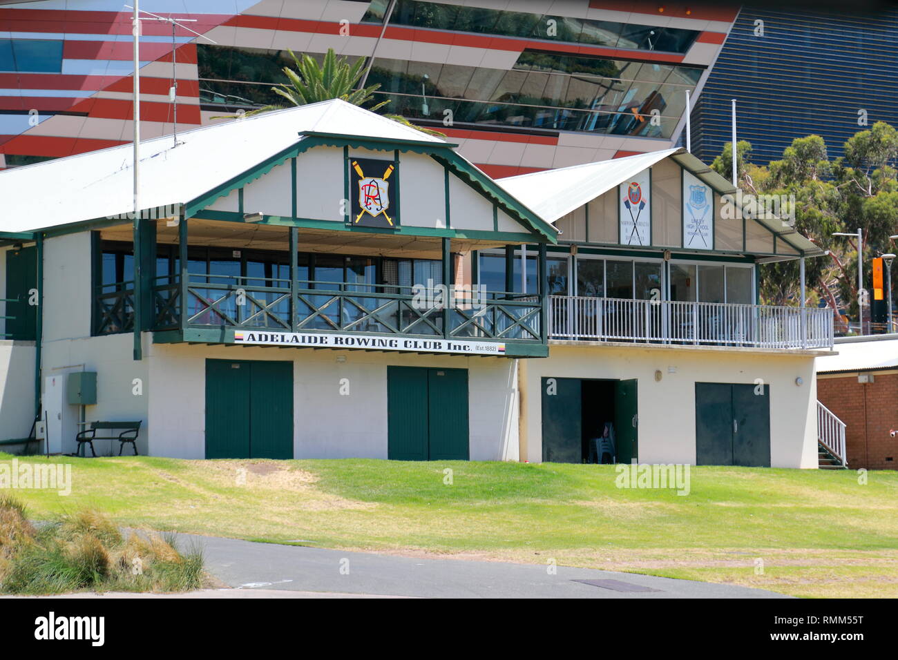 Clubhouse of the Adelaide Rowing Club, Adelaide, South Australia Stock
