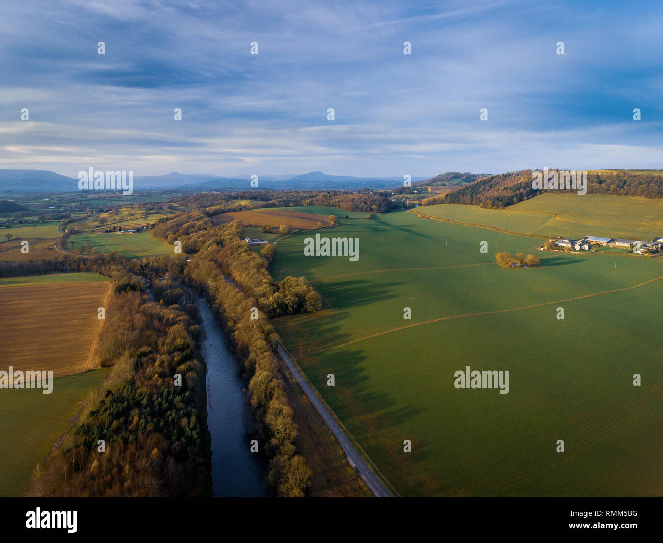 Summer view river usk hi-res stock photography and images - Alamy