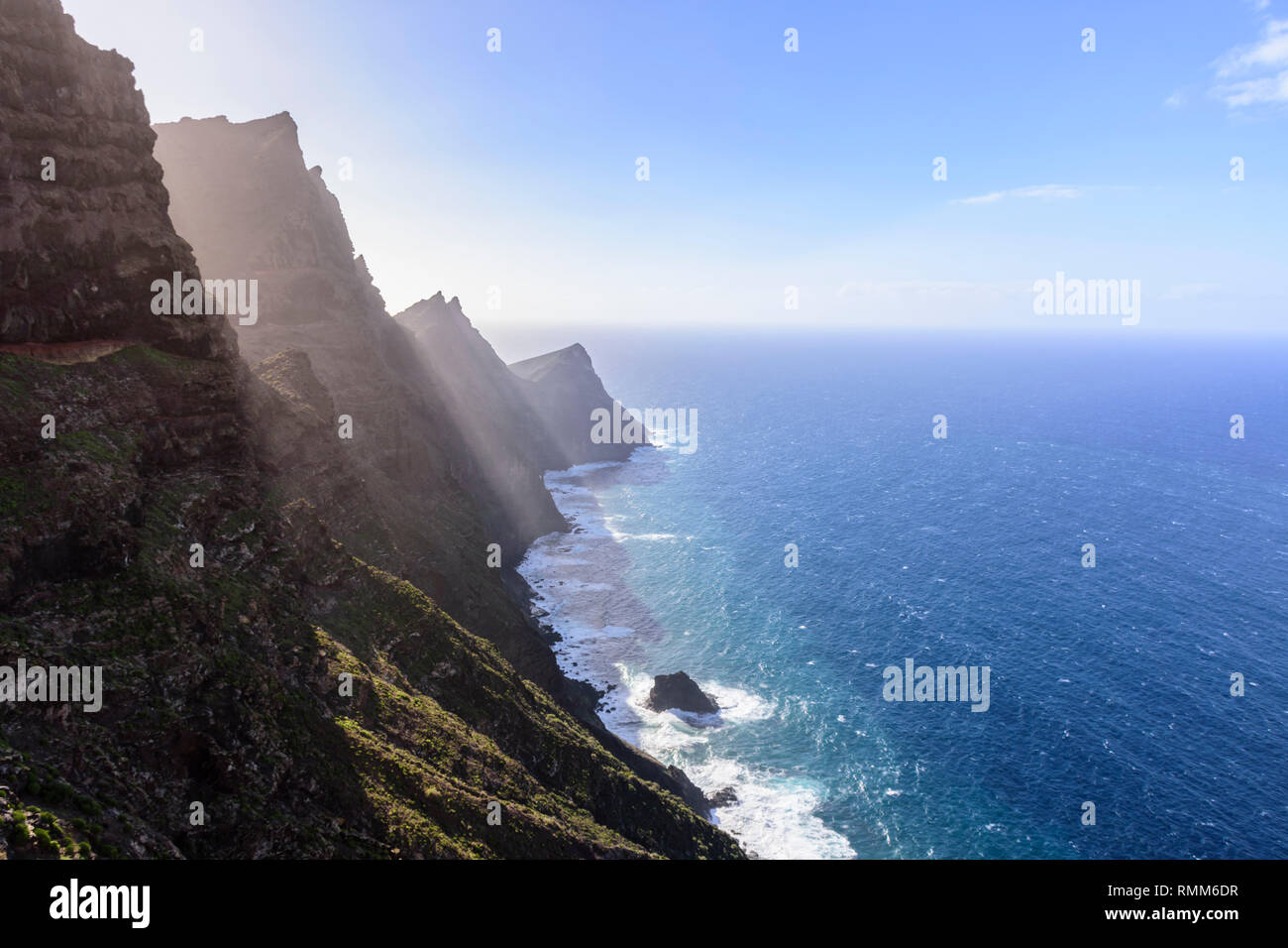 When The Mountain Meets The Ocean Stock Photo - Alamy