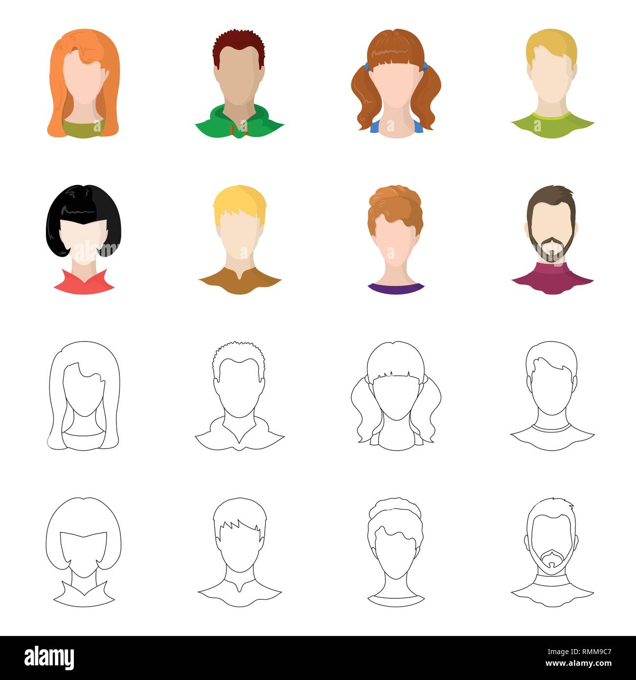 Vector design of professional and photo icon. Collection of ...