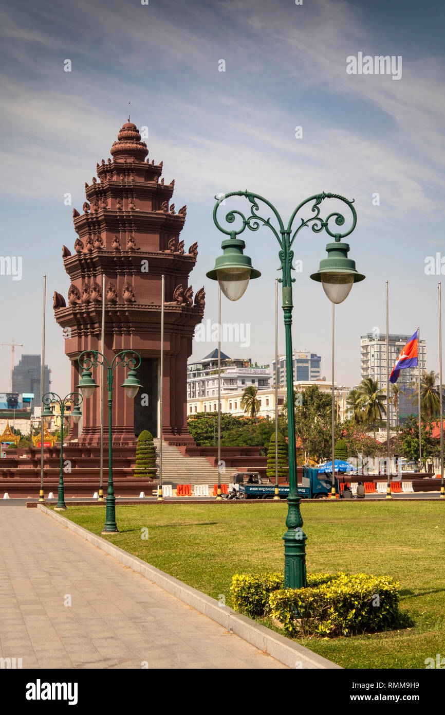Cambodia, Phnom Penh, 1958 Independence Monument, remembering freedom from French rule in 1953 Stock Photo