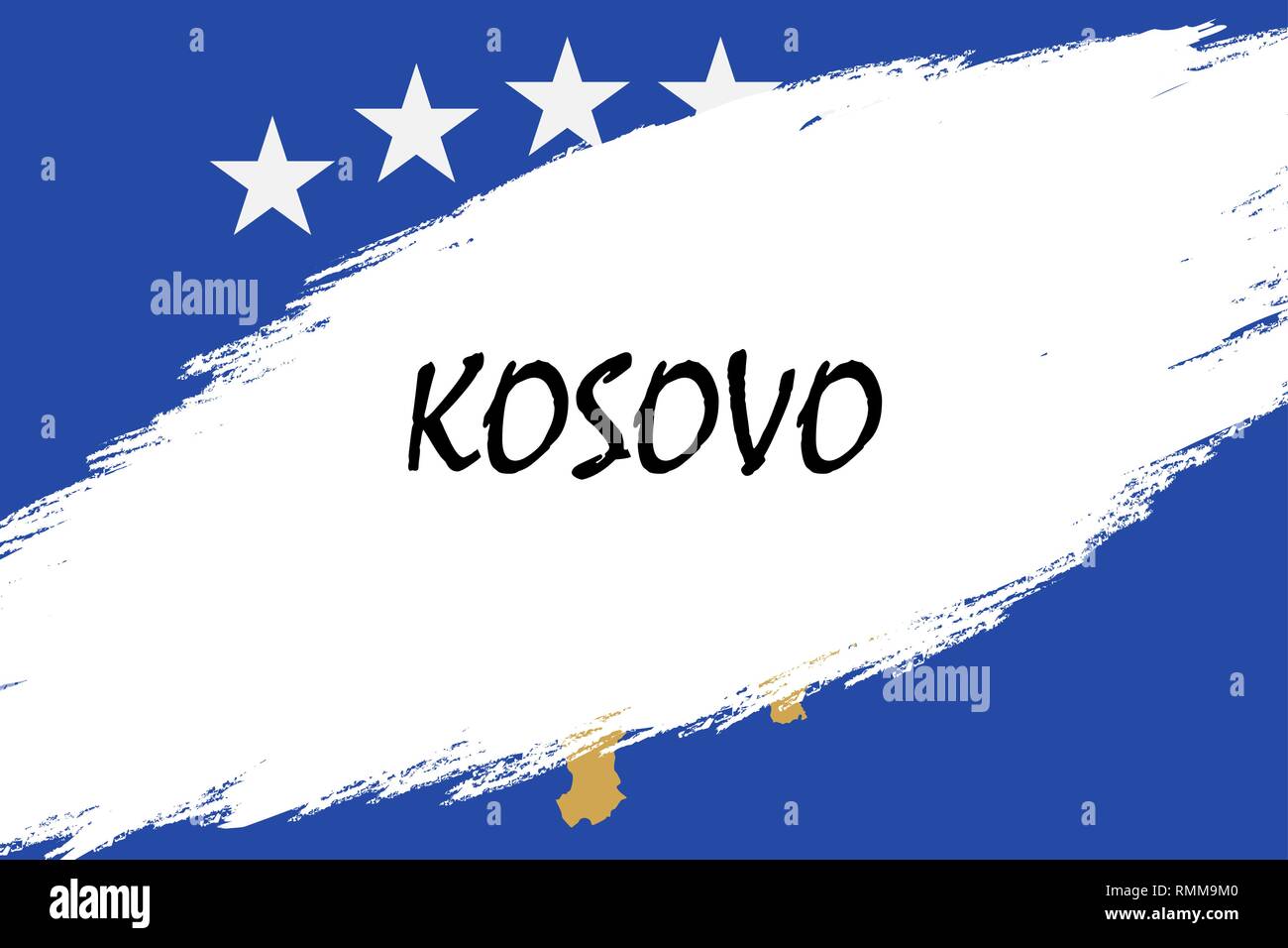Brush stroke background with Grunge styled flag of Kosono Stock Vector ...