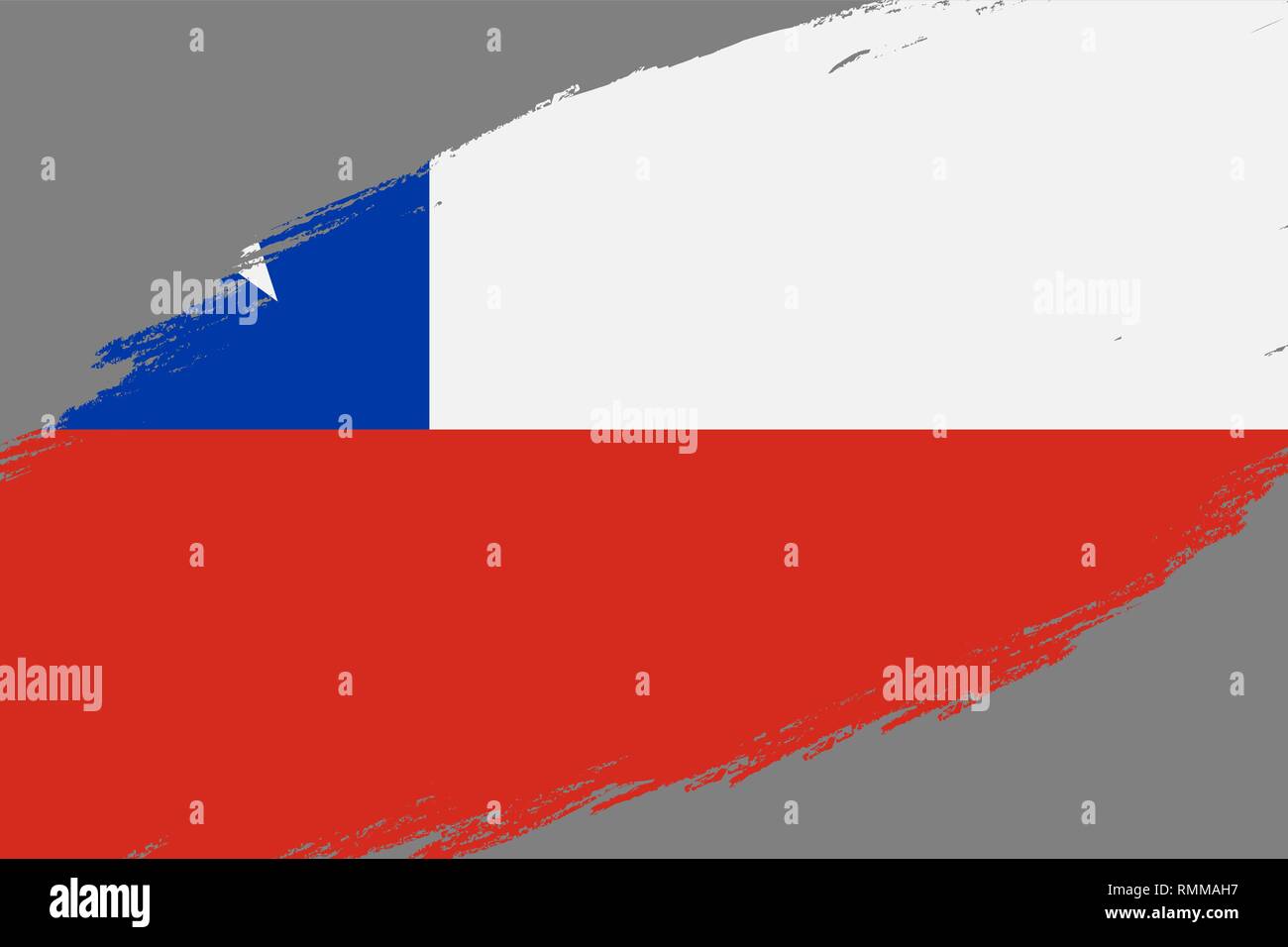 Brush stroke background with Grunge styled flag of Chile Stock Vector ...