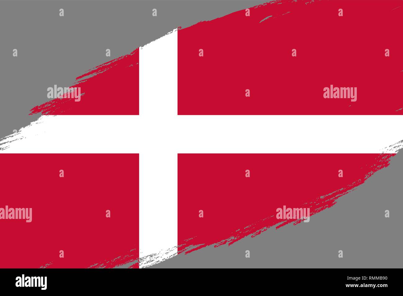 Brush stroke background with Grunge styled flag of Denmark Stock Vector ...