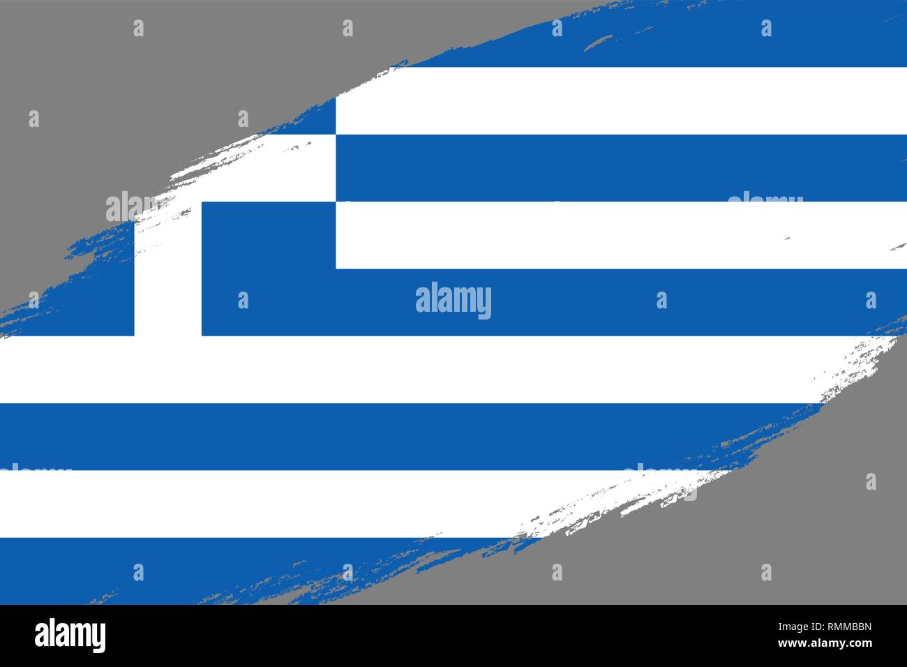 Brush stroke background with Grunge styled flag of Greece Stock Vector ...