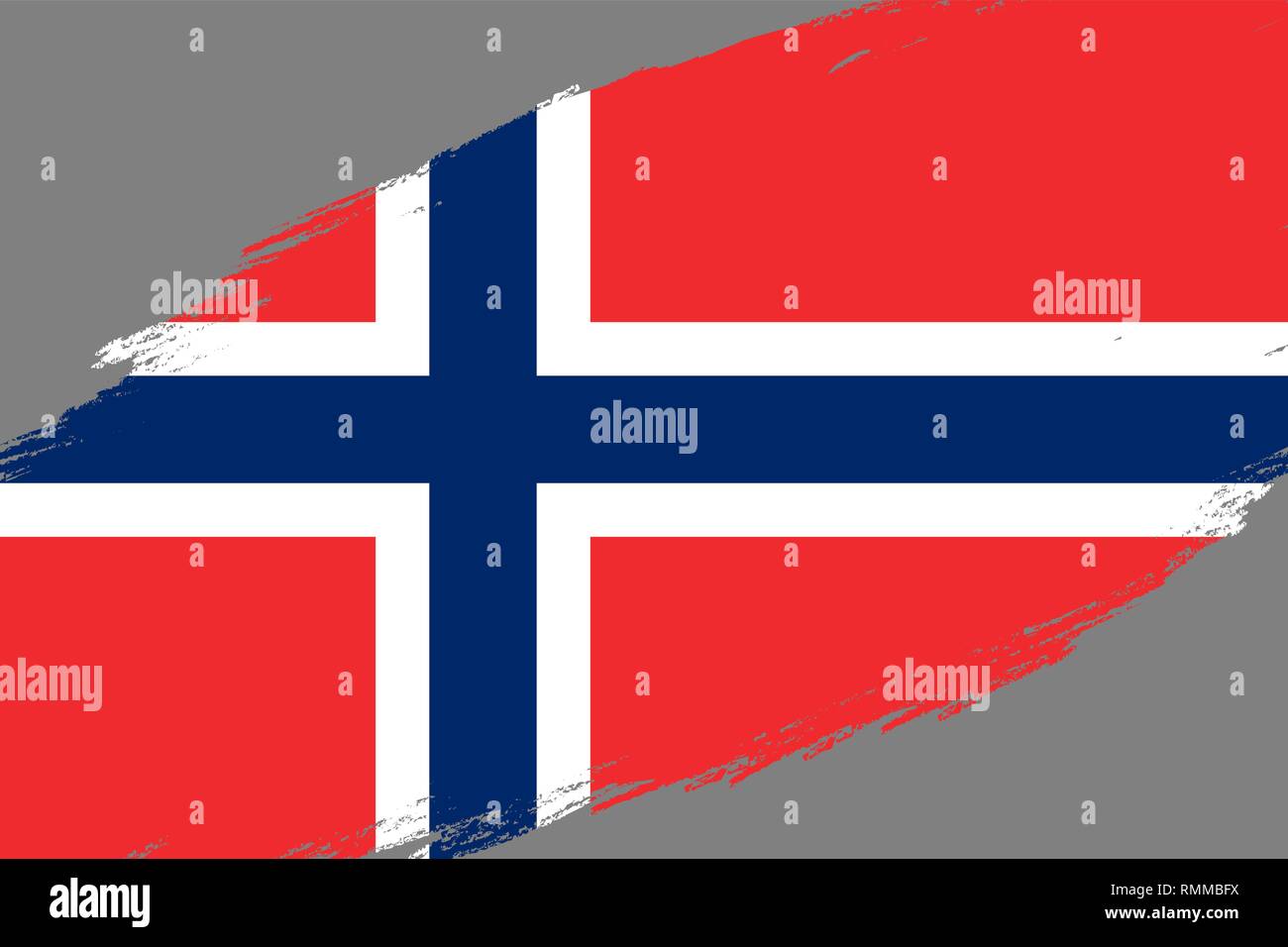Brush stroke background with Grunge styled flag of Norway Stock Vector ...