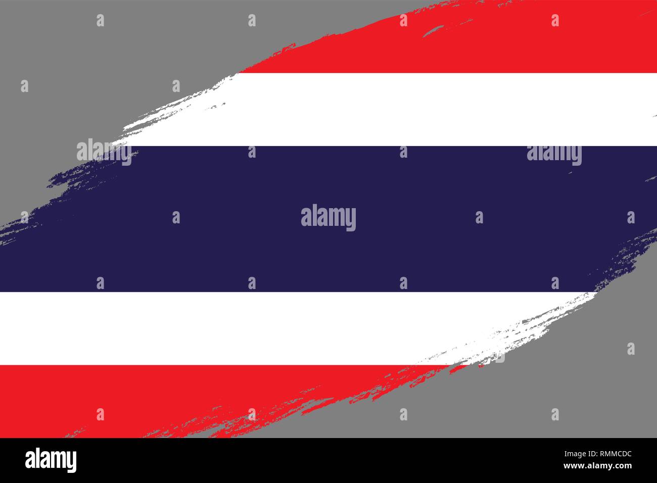 Brush stroke background with Grunge styled flag of Thailand Stock ...