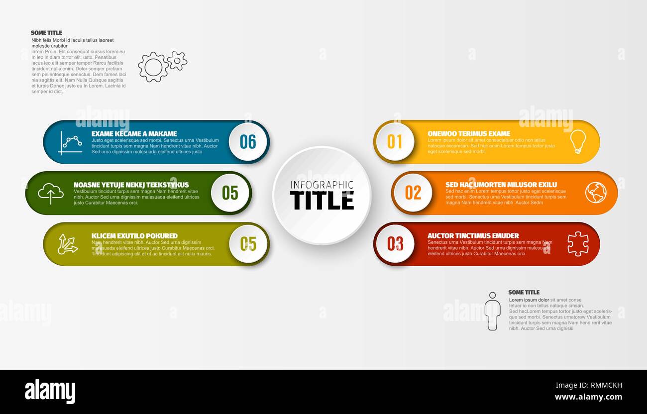 Vector multipurpose Infographic template with six elements Stock Vector ...