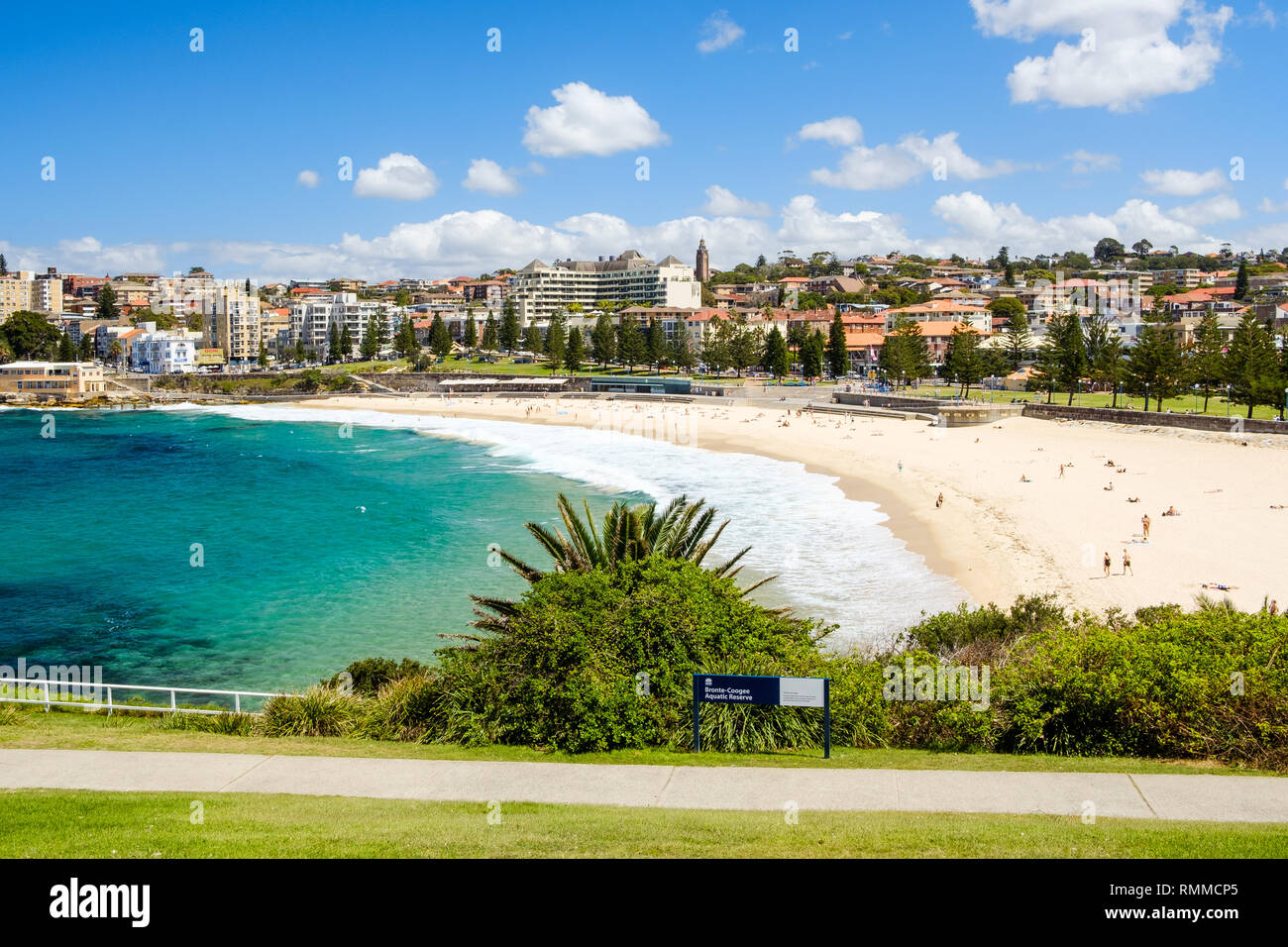 Landscape image of Coogee Beach in Sydney, Australia Stock Photo
