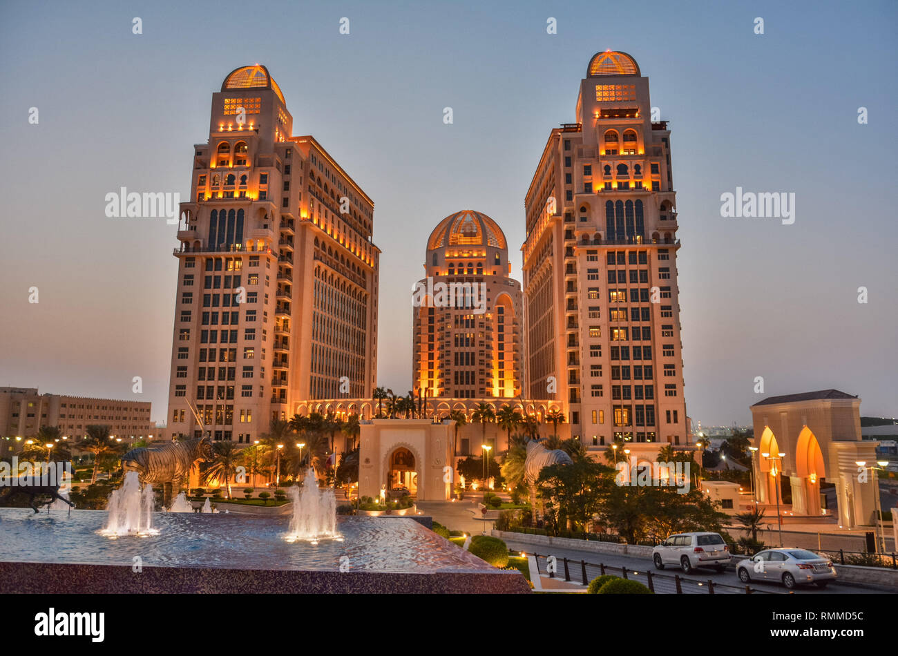 Doha, Qatar November 4, 2016. Exterior view of St Regis Hotel in Doha