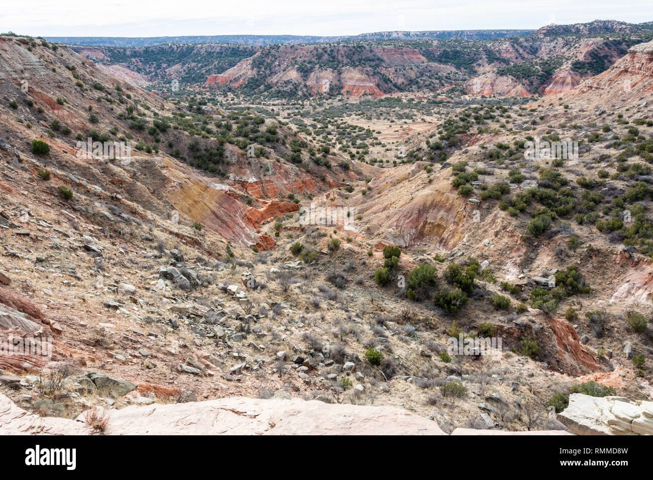 Landscape in Palo Duro Canyon in Texas. Stock Photo