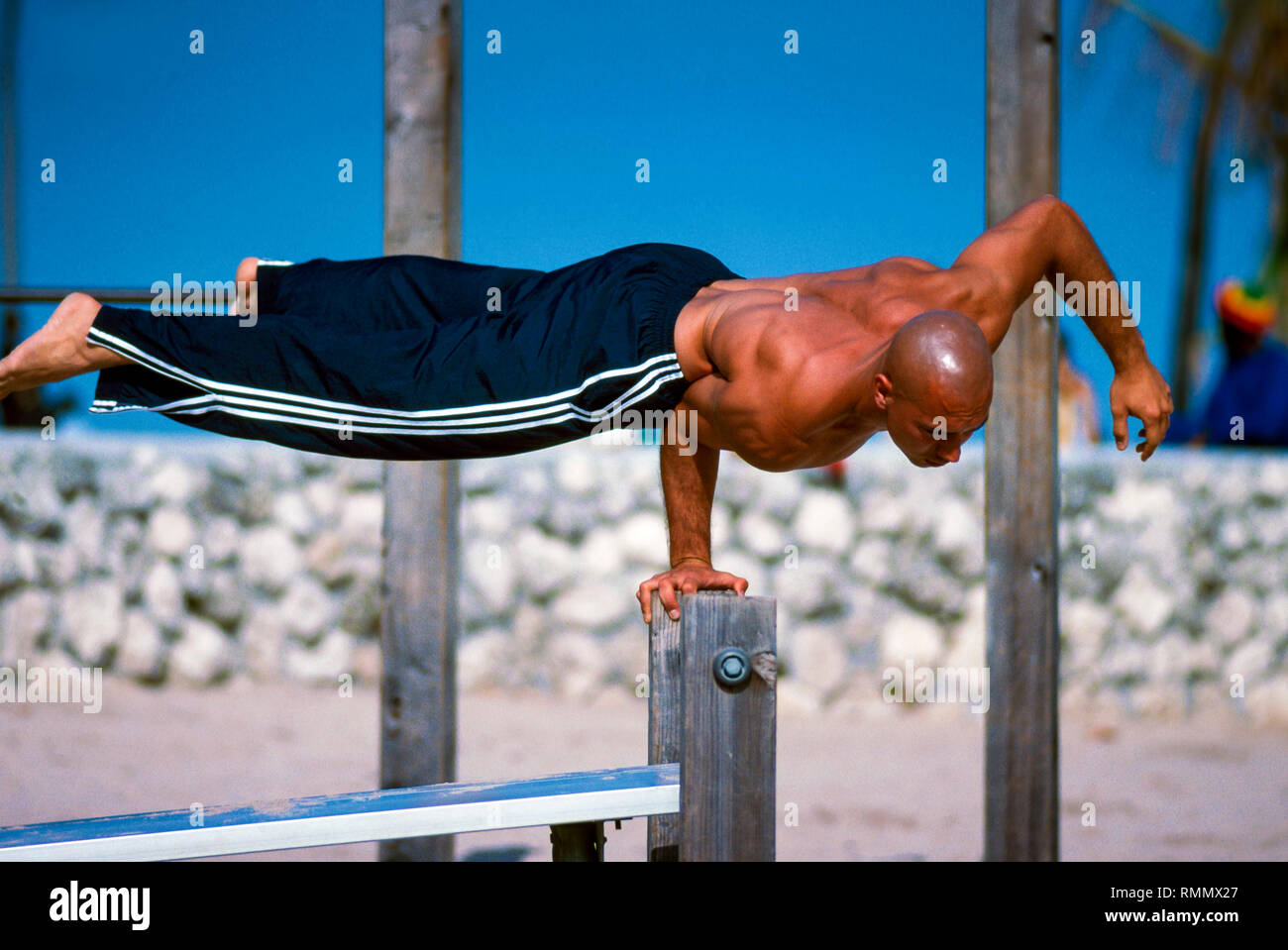 Physical fitness on Miami Beach, Florida, USA Stock Photo