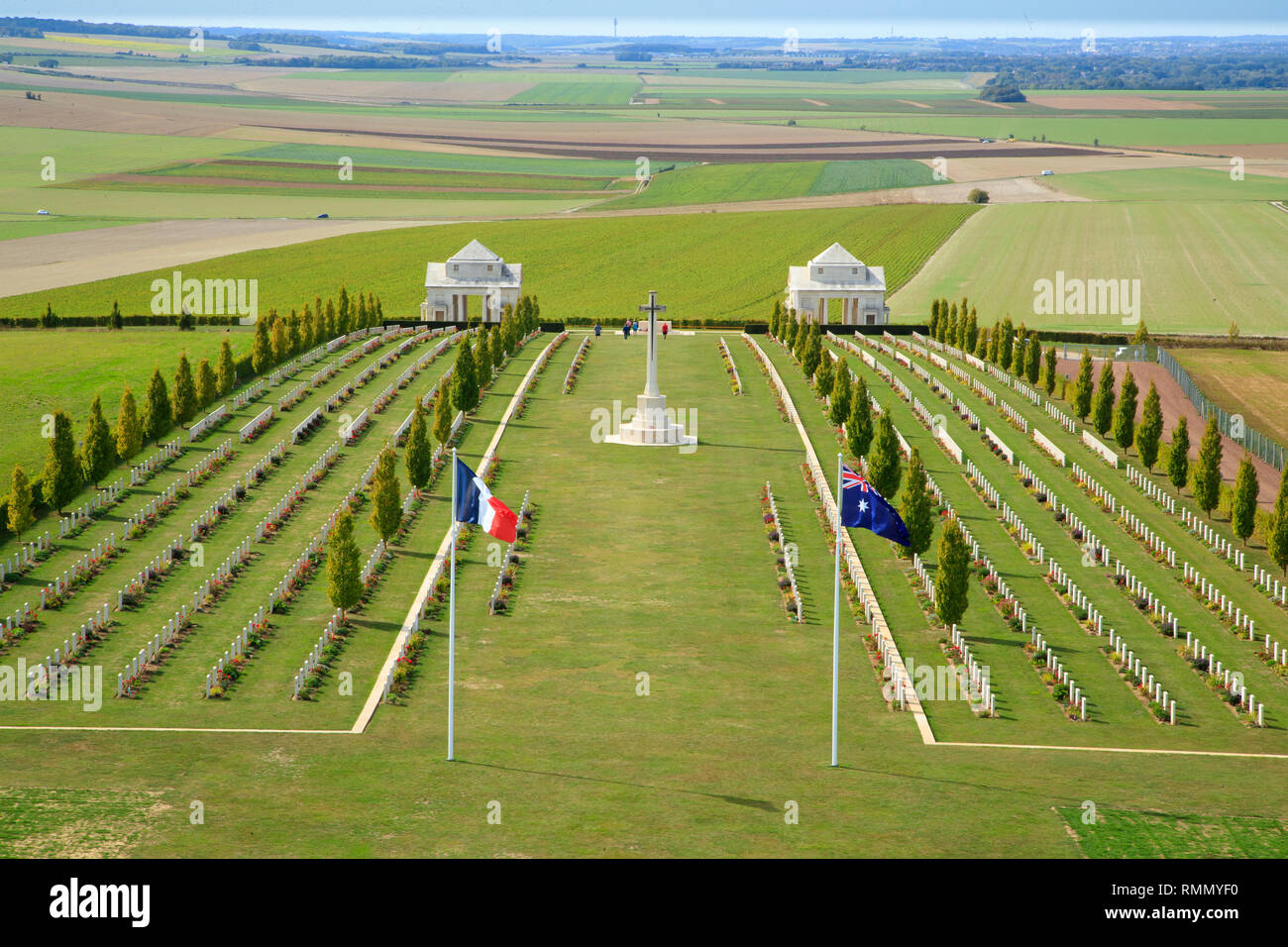 Villers-Bretonneux (northern France): the Australian memorial park Stock Photo
