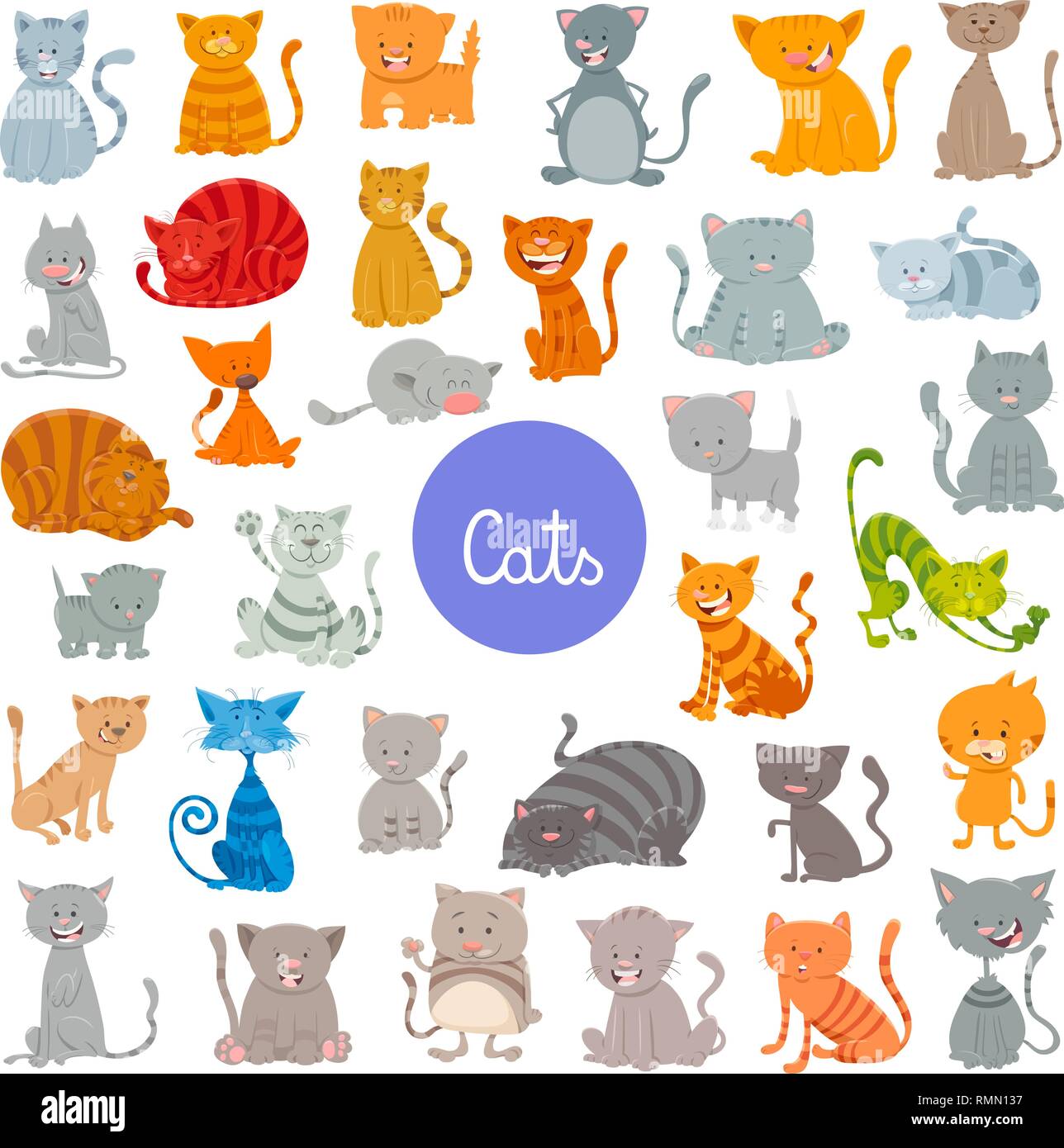 Funny big cats Stock Vector Images - Alamy