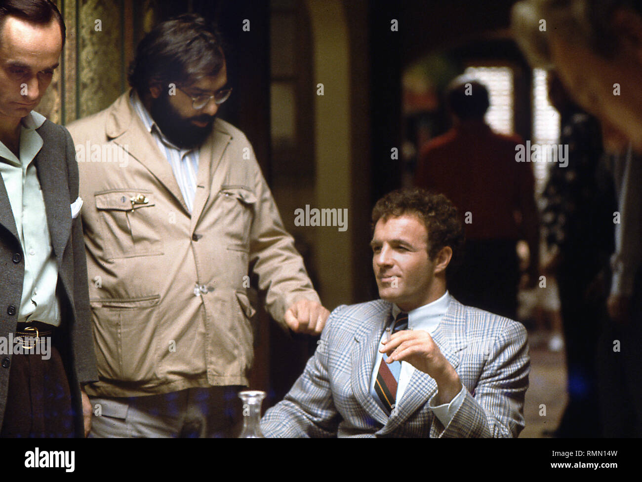 John Cazale, Director Francis Ford Coppola, James Caan, 'The Godfather' (1972) Paramount Pictures  File Reference # 33751 363THA Stock Photo