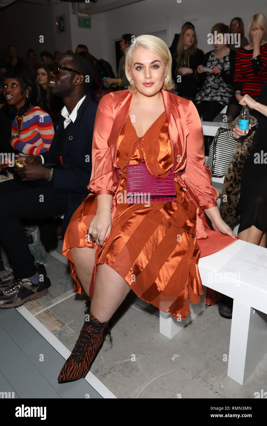 Felicity Hayward on the front row during the Marta Jakubowski Autumn Winter 2019 London Fashion Week show at BFC Showspace London Stock Photo Alamy