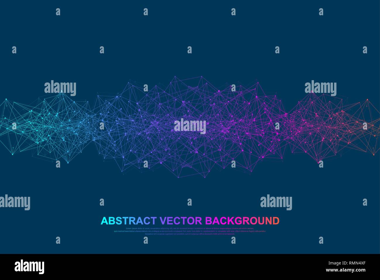 Futuristic abstract vector background blockchain technology. Deep web background. Peer to peer network business concept. Global cryptocurrency Stock Vector