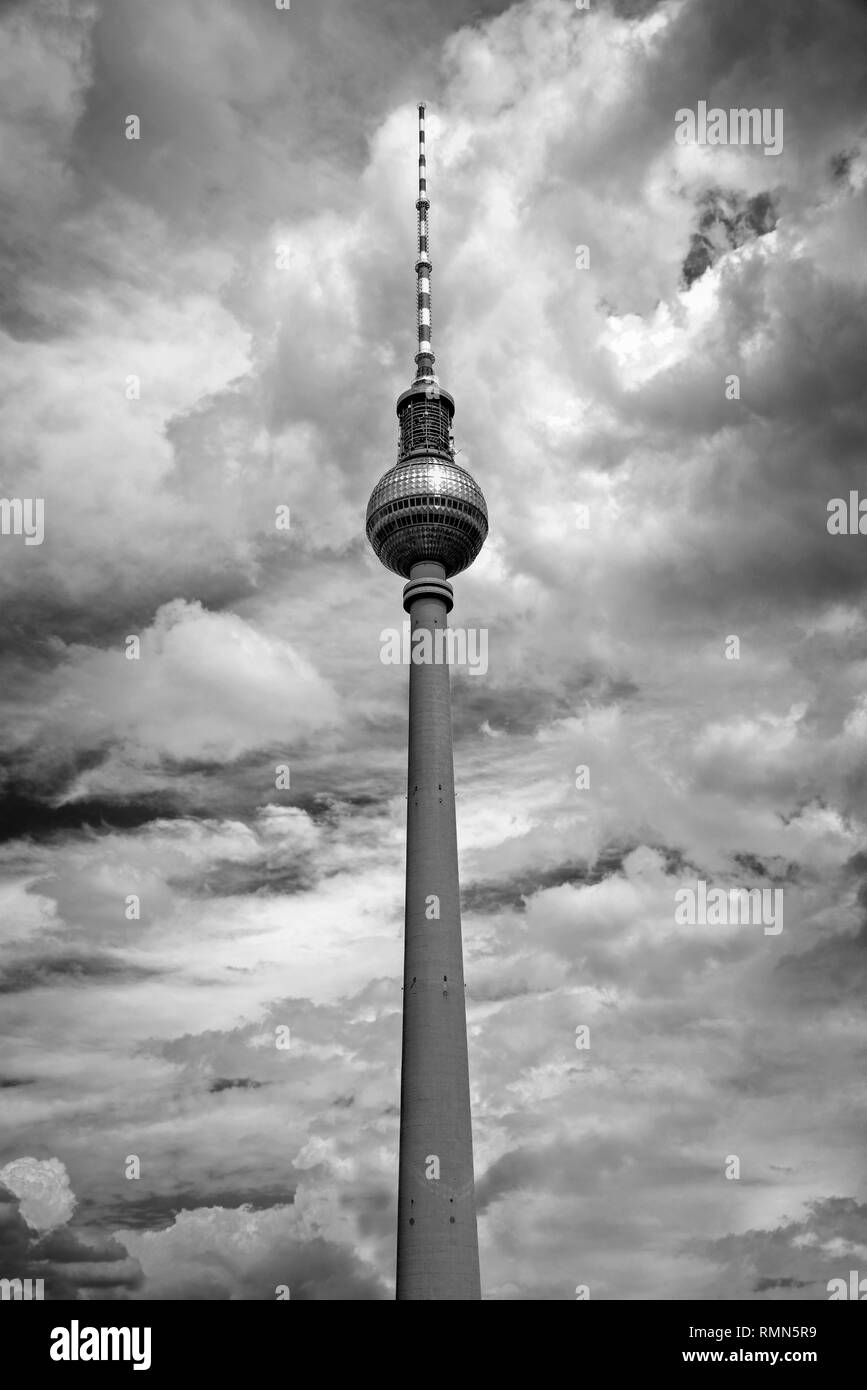 Berlin TV tower (Fernsehturm), Germany Stock Photo