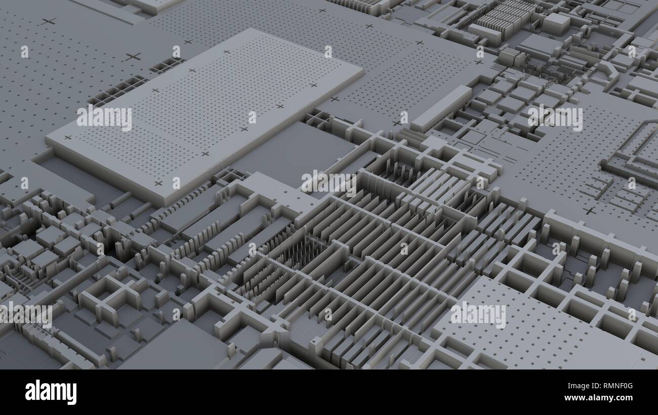 3d render Abstract Technology Background With Cubes Stock Photo - Alamy