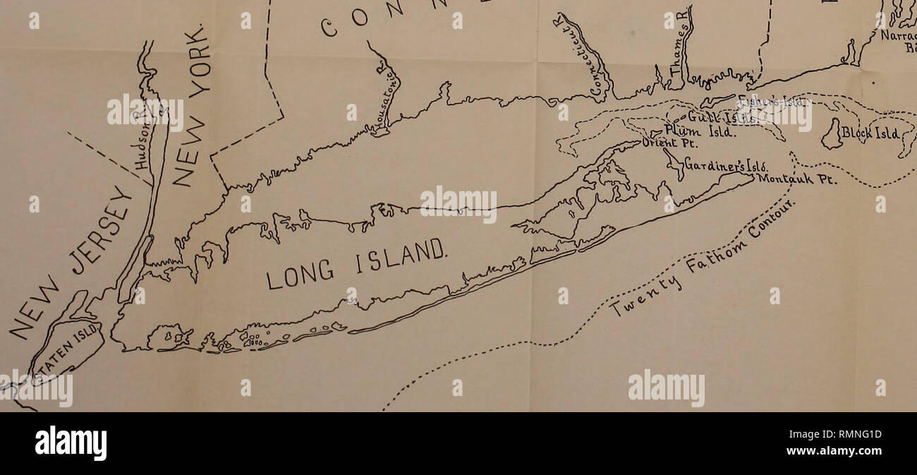 . Annals of the New York Academy of Sciences. Science. ANNALS N. V. ACAD. SCI. XI. Chart of the Atlantic Coast from Cape Ann to Staten Island Showing .the location of the Twenty-fathom Contour Arthur Hollick. H e C T  C U T.. Please note that these images are extracted from scanned page images that may have been digitally enhanced for readability - coloration and appearance of these illustrations may not perfectly resemble the original work.. New York Academy of Sciences. New York, New York Academy of Sciences Stock Photo