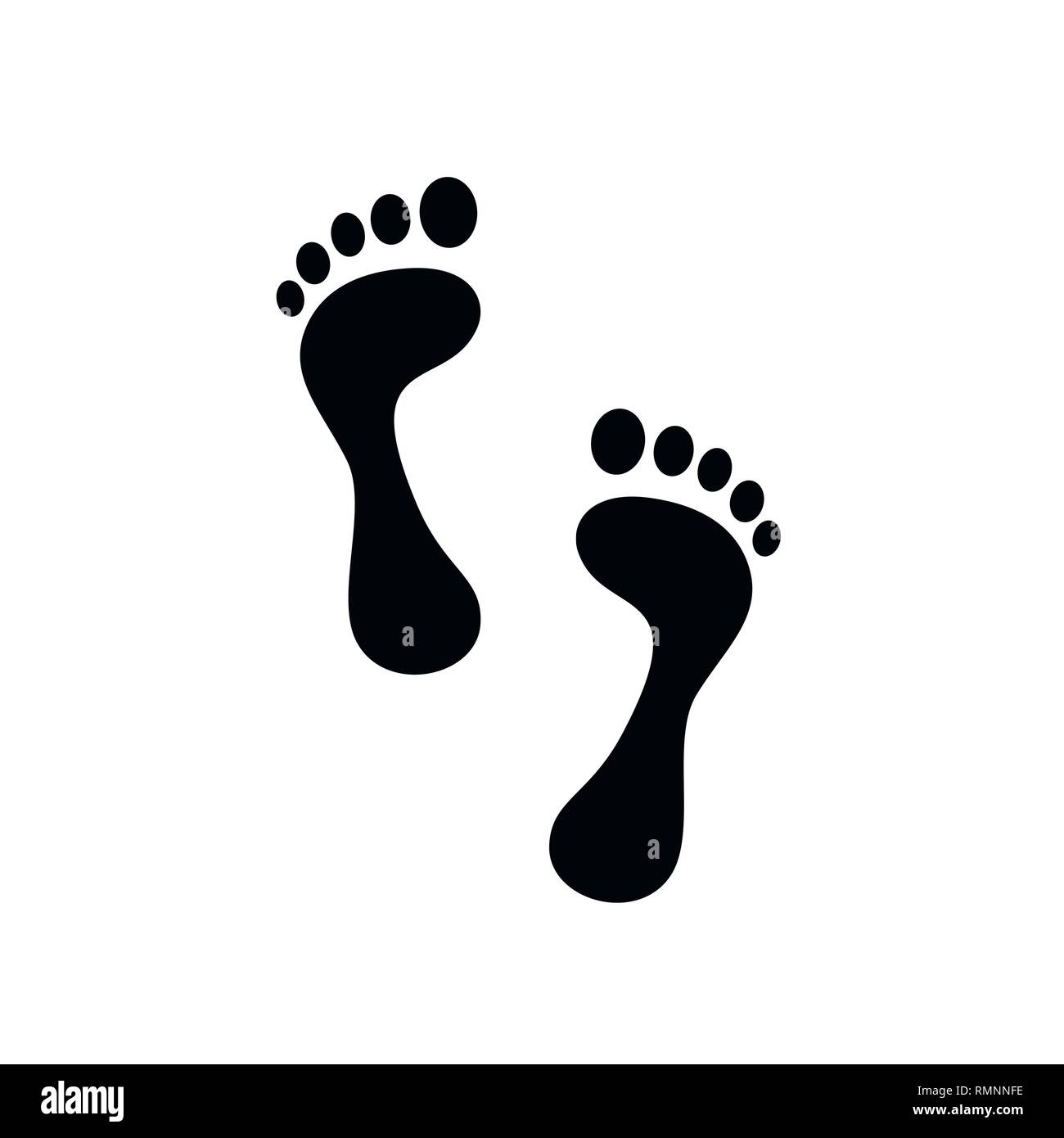 footmark footprint icon isolated on white background vector illustration EPS10 Stock Vector