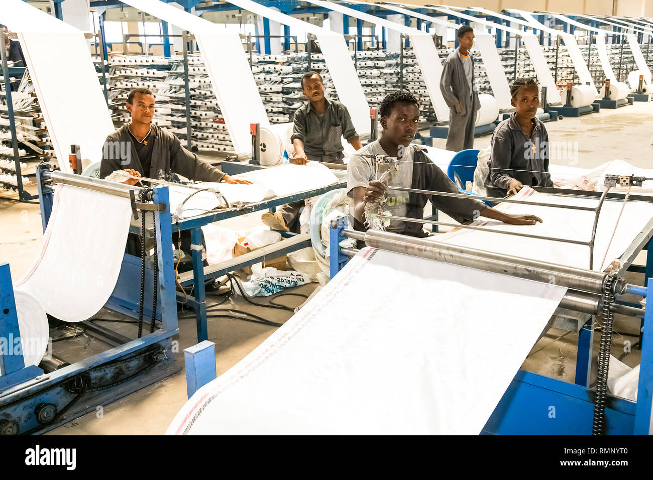 Addis Ababa, Ethiopia January 30 2014 Inside Interior of a Fabric