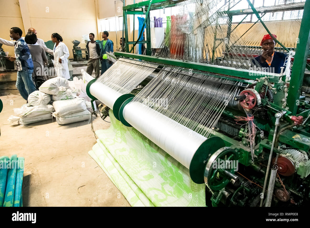 Addis Ababa, Ethiopia January 30 2014 Inside Interior of a Fabric
