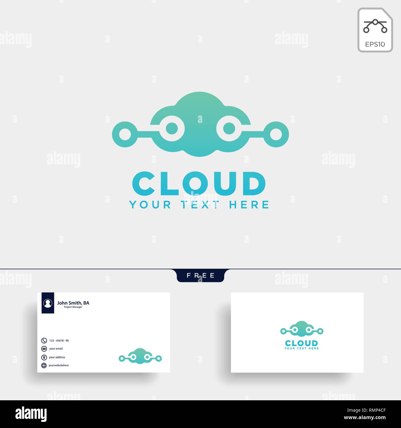 cloud connection communication creative logo template vector ...