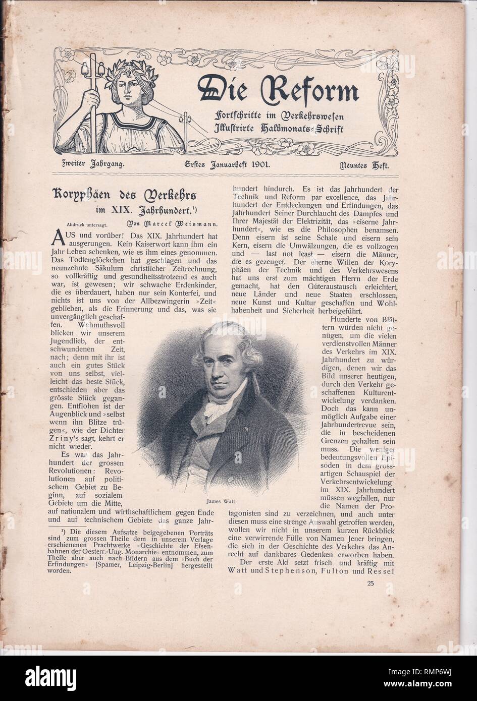 old germany magazine 1901th Stock Photo