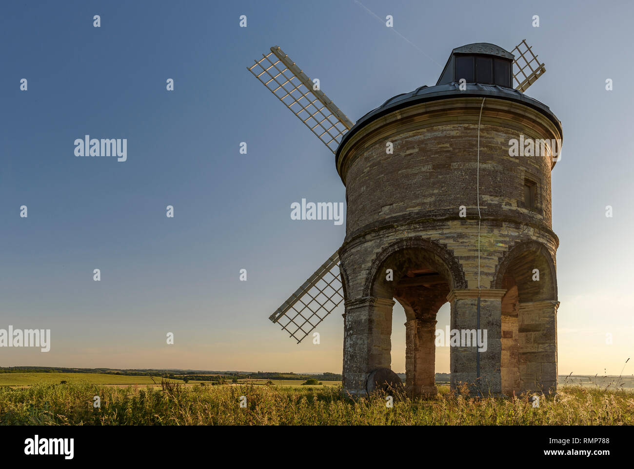 Chesterton Windmill near Leamington Spa, Warwickshire, England, at sunset on a summers evening Stock Photo