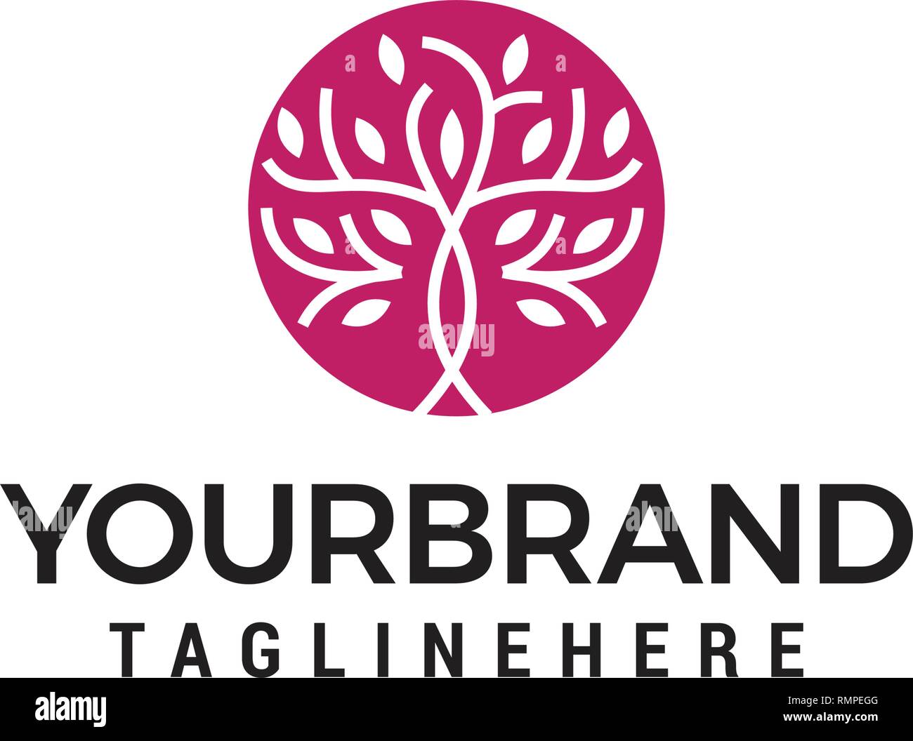 Oak green leaves tree in Stock Vector Images - Alamy