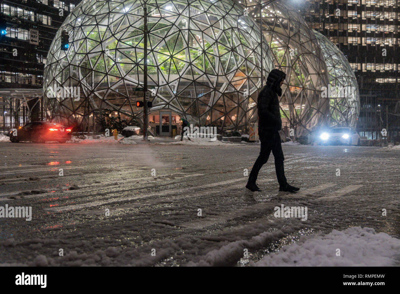 Seattle, Washington circa winter 2019 the Amazon company world