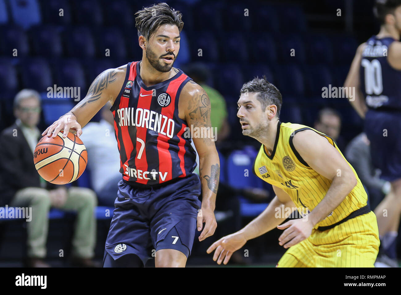 Rio de Janeiro, Brazil, February 15th, 2019 - AEK Athenas (GRE) x San  Lorenzo (ARG) - Match between AEK Athenas (GRE) x San Lorenzo (ARG), valid  for the semi-final of the FIBA ​​