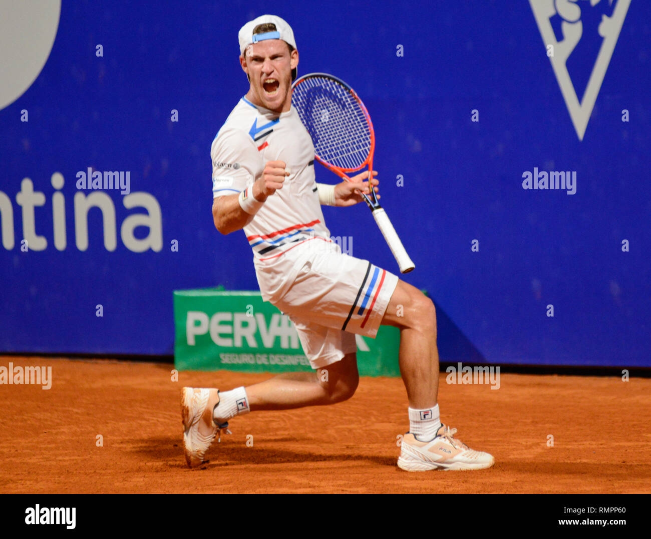 Buenos Aires, Argentina. 15th Feb 2019. Local favourite Diego Schwartzman  (Argentina) advances to the semifinals of the Argentina Open, an ATP 250  tennis tournament. Credit: Mariano Garcia/Alamy Live News Stock Photo -  Alamy