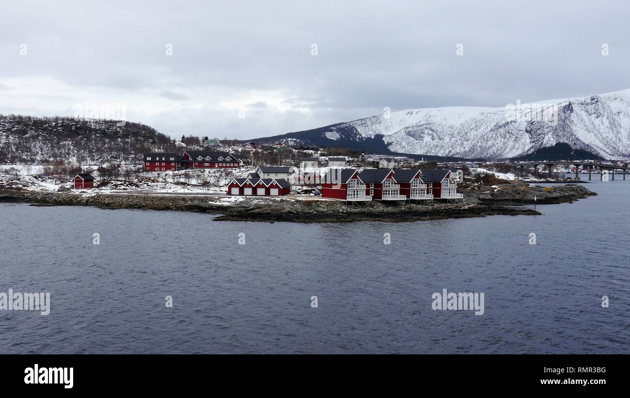 Arctic village, Norway Stock Photo