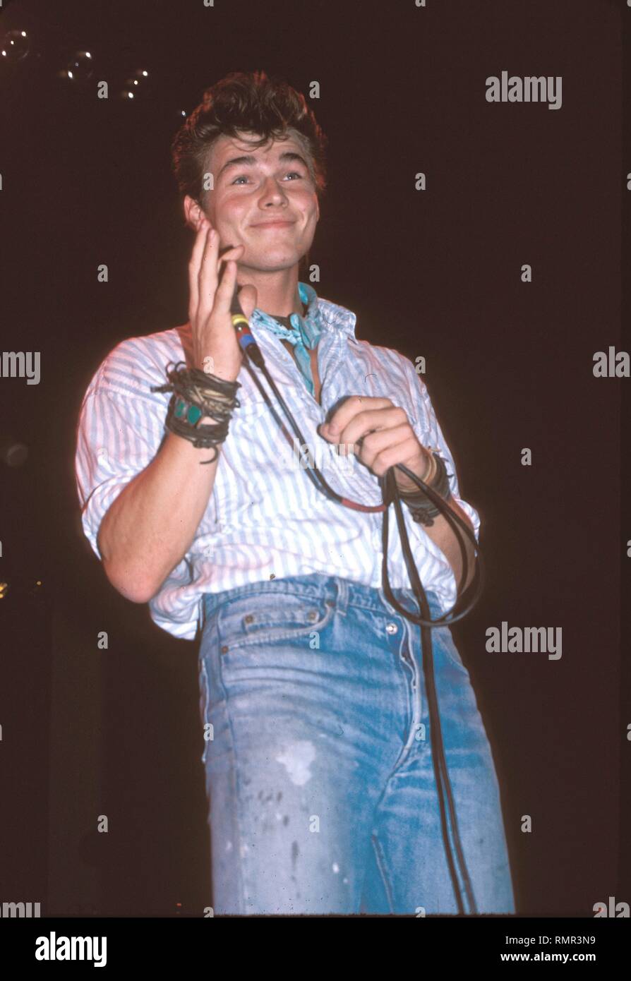 A Ha Vocalist Morten Harket Is Shown On Stage While Performing Live In Concert Stock Photo Alamy