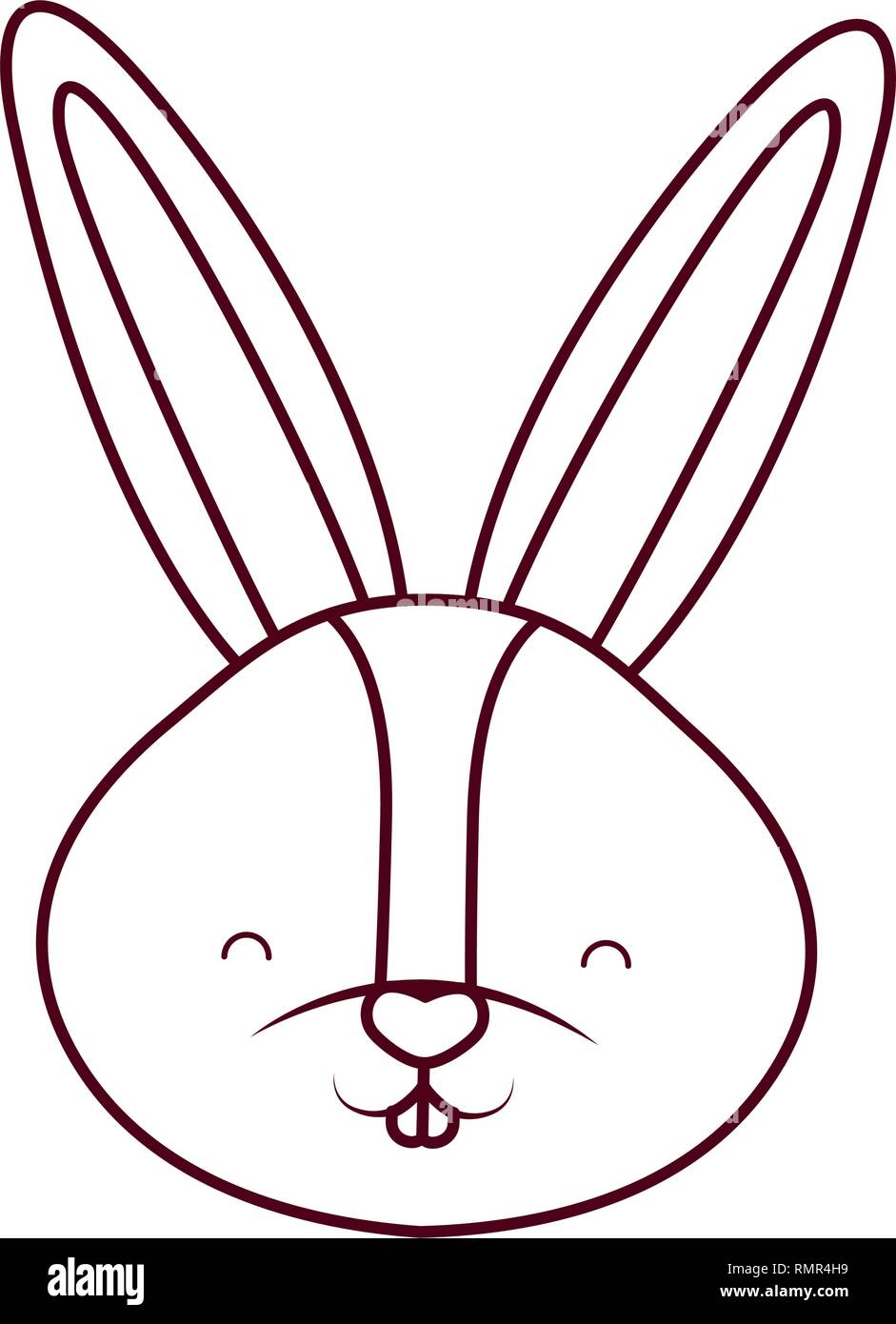 rabbit head isolated icon Stock Vector Image & Art - Alamy