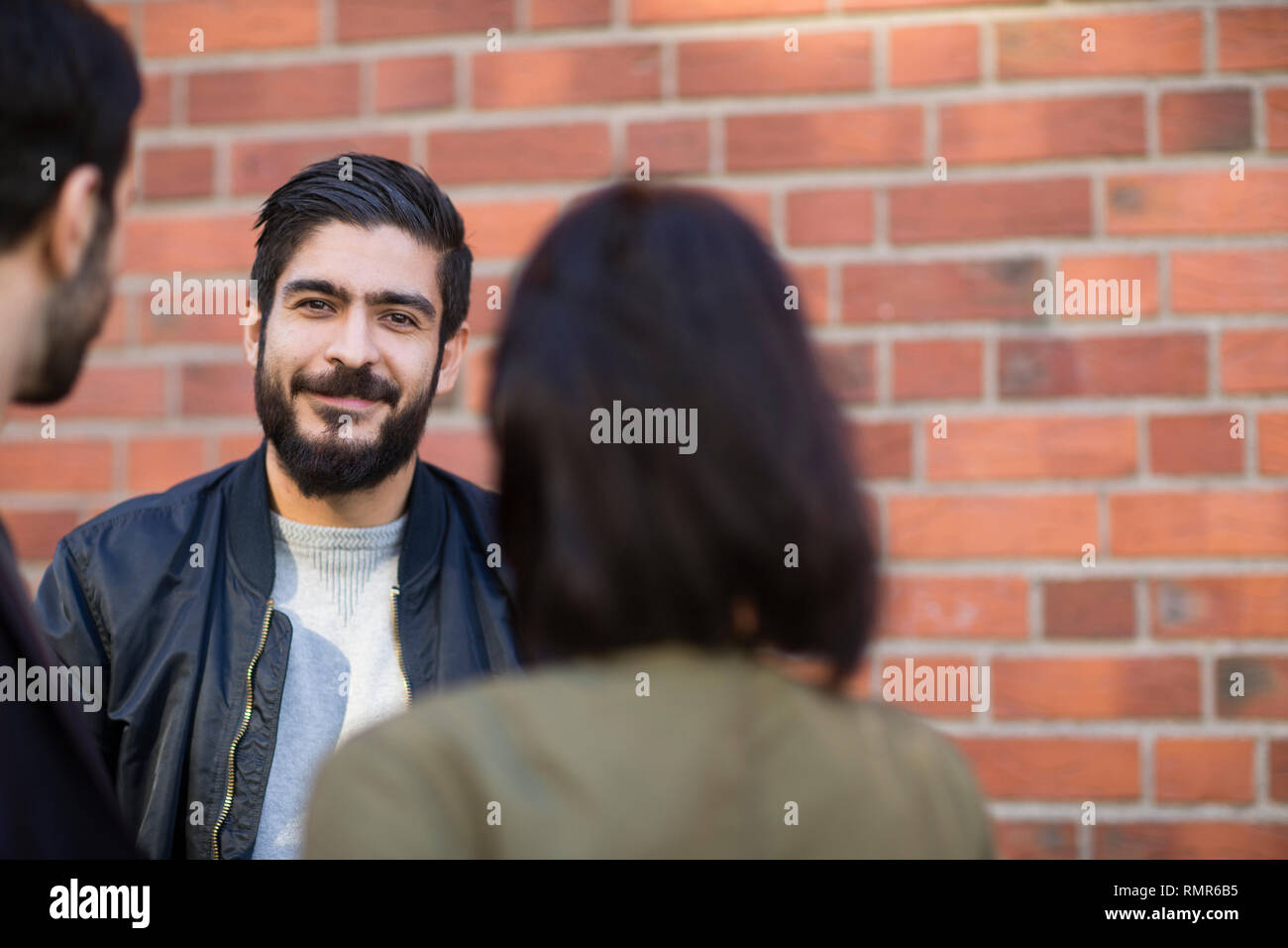 Friends talking Stock Photo