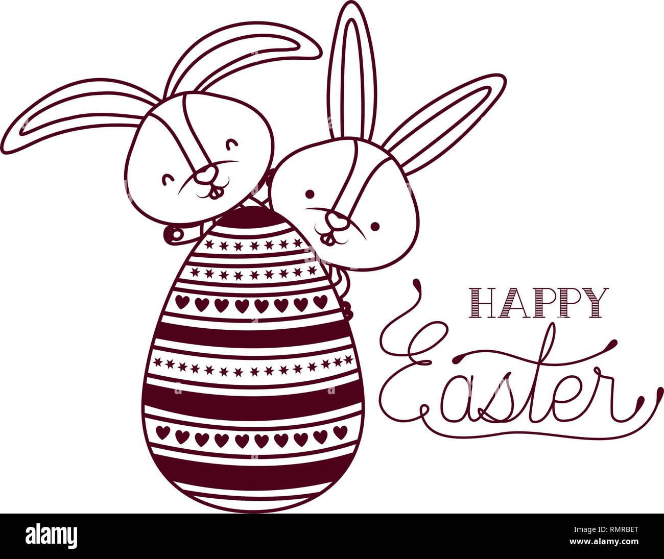 happy easter label with egg isolated icon Stock Vector Image & Art - Alamy