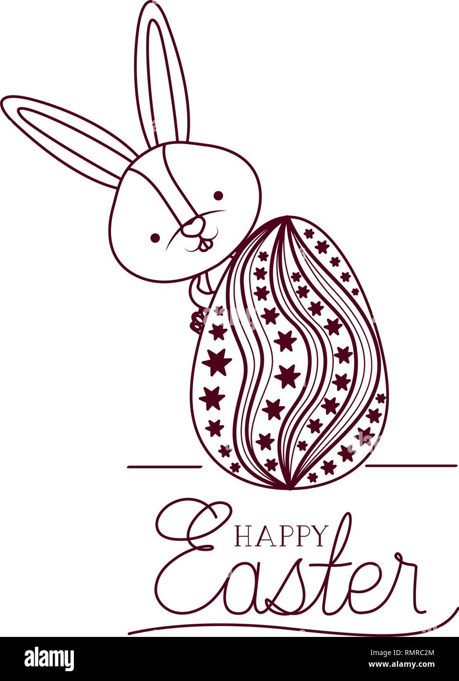 happy easter label with egg isolated icon Stock Vector Image & Art - Alamy