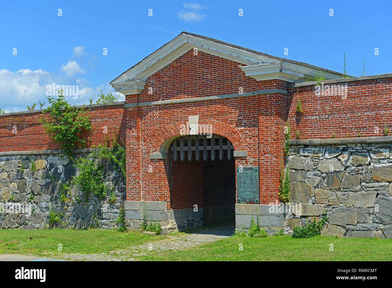 Fort Constitution aka Fort William and Mary was built in colonial era by British Army in New Castle, New Hampshire, USA. Stock Photo