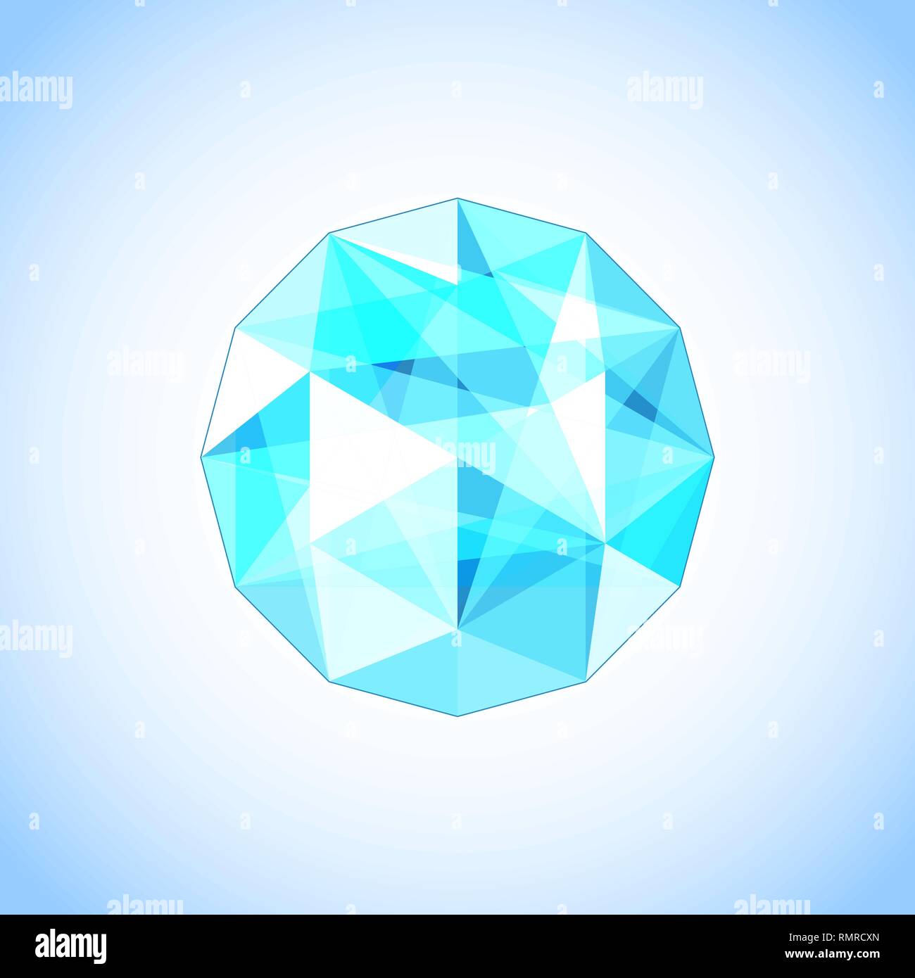 Realistic topaz shaped. Gem. Vector illustration Stock Vector Image