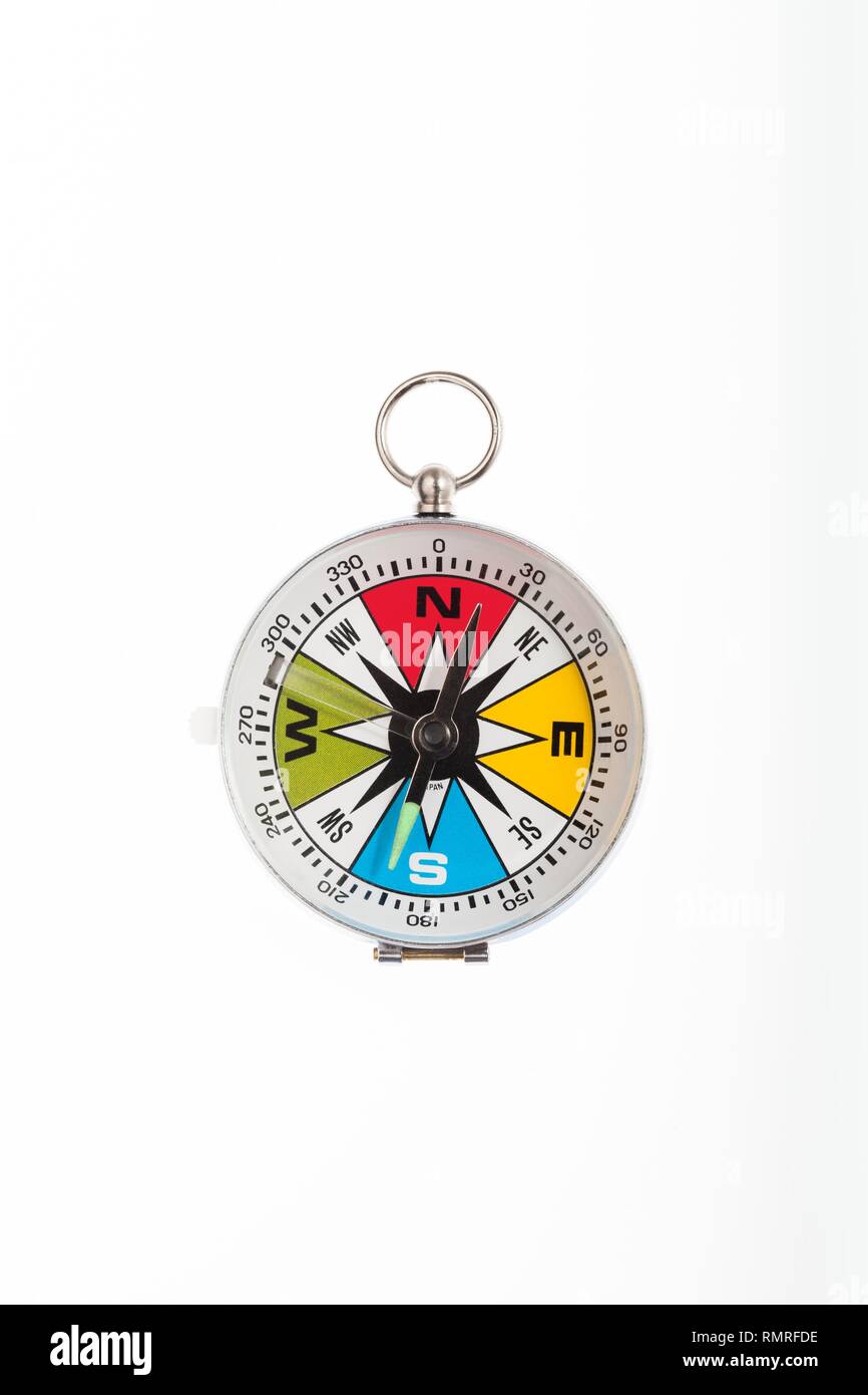 Compass with needle pointing direction north Stock Photo Alamy